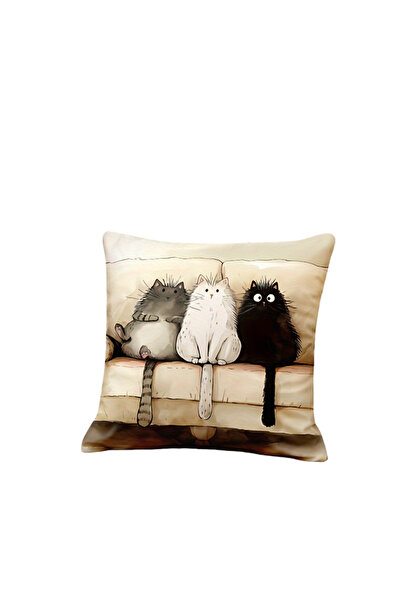 Choice Kitty Three kitten pillowcase, 18x18 inches, suitable for living room,...
