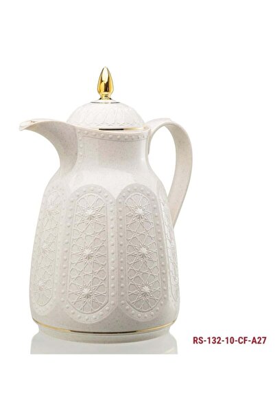 Rose Thermos Set for Coffee and Tea, 1 Liter, 2 Pieces - Classic Star Pattern