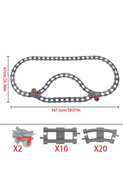 Choice4 AS-5 Big Size Building Block Bricks Train Tracks Crossover Parts Swit...