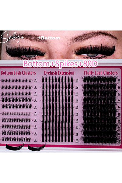 Choice1 MIX ZH28 lowerSpikes80D 4 IN 1 Lash Clusters 200D-60D Long 6-20mm Las...
