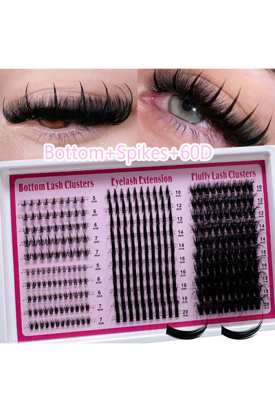 Choice MIX ZH28 lowerSpikes60D 4 IN 1 Lash Clusters 200D-60D Long 6-20mm Lash...