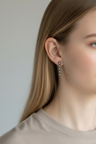 FUYA JEWELLERY Elmas Montür Su Yolu Küpe