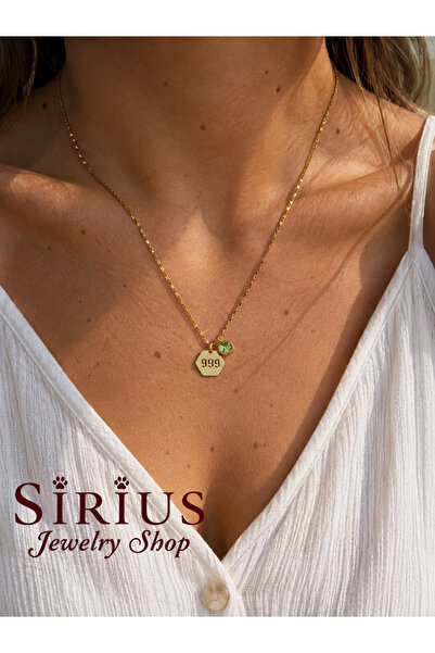 sirius jewelry Altın Kaplama Melek Sayısı Kolye 999