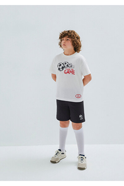 Mavi Chase the Game Printed Ecru T-Shirt Loose Fit / Relaxed Comfortable Cut ...