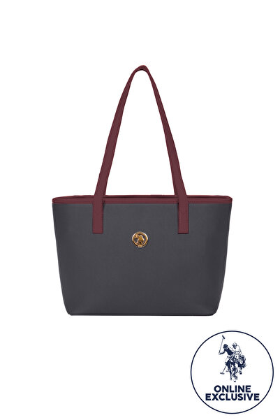 U.S. Polo Assn. Us3075 Model Women's Shoulder Bag - Navy Blue and Claret Red