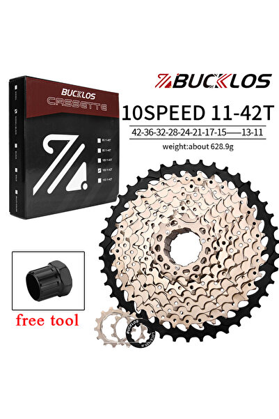 BUCKLOS كاسيت دراجة هوائية 10 سرعات 42T، كاسيت دراجة جبلية 10 سرعات K7، عجلة ...