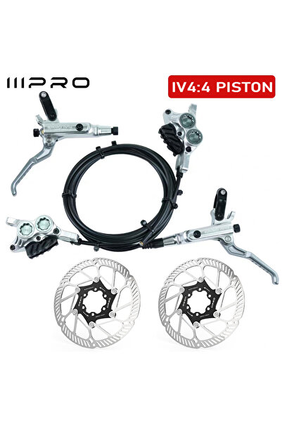 Choice TITANIUM Brake-Rotor IIIPRO IV4 Bicycle Hydraulic Brakes Set 4 Piston ...