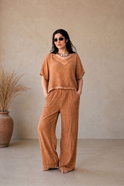 Mojo Summer Antique Textured Muslin Set / Double Set