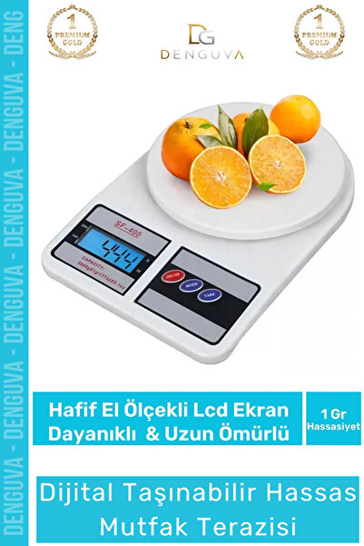 Denguva #Terazi 10kg Kapasite Dijital Lcd Ekranlı Sayma Fonksiyonlu Dara Modl...