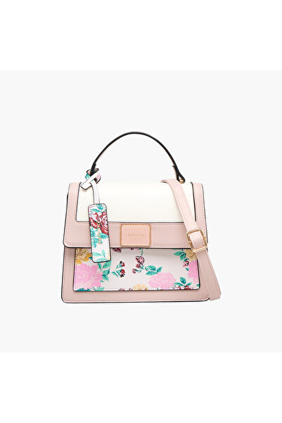 CHARLOTTE Reid Floral Print Crossbody Bag with Top Handle