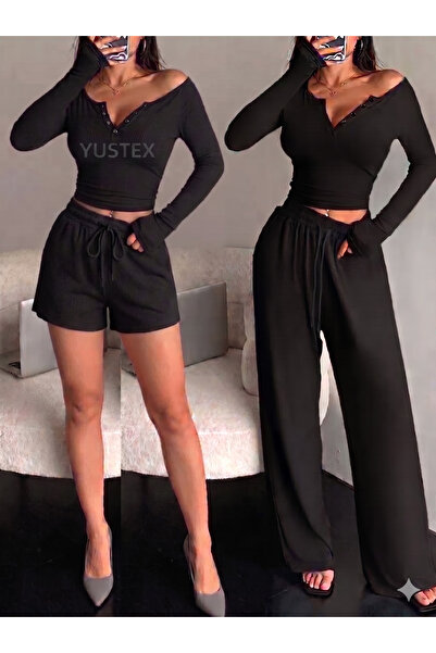 yx yustex sport Γυναικείο πακέτο 2 τεμαχίων αθλητικών παντελονιών και σορτς -...