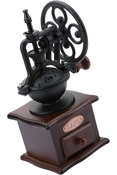Global Dünya Gümrük Nostalgic Wooden Manual Coffee Grinder Bean and Spice Gri...