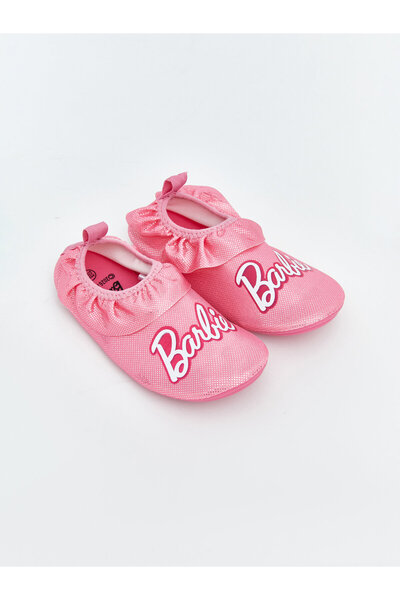 LC Waikiki Barbie Printed Girls' Aqua Shoes