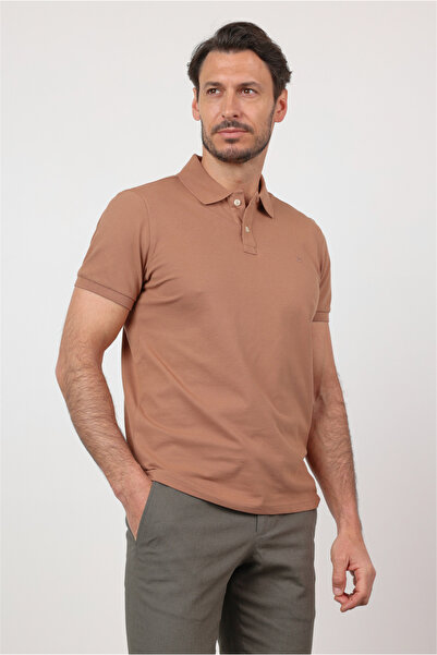 İmza Γαλακτόκαφε μπλουζάκι πόλο με κοντό μανίκι χωρίς τσέπες, στενή εφαρμογή,...