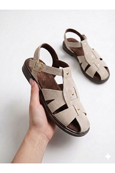 MAYA SHOES Kadın Sandalet Kapalı Tokalı Rahat Yazlık Sandalet