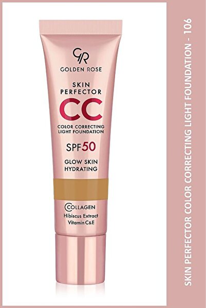 Golden Rose Skin Perfector CC Light Foundation No: 106 Toffee - SPF 50 Koruma...