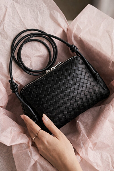 Encool Μαύρη πλεκτή γυναικεία τσάντα ώμου – Μοντέρνα, κομψή και ταιριάζει με ...