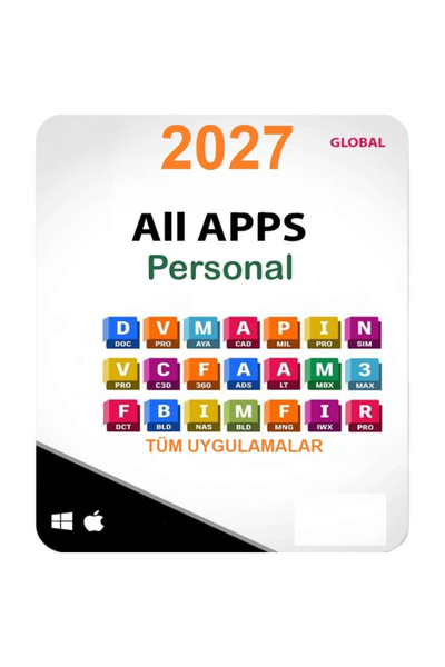 Autocad Apps 2027 Tüm Uygulamalar (Windows/mac) - 1 Kullanıcı 1 Yıl Abonelik