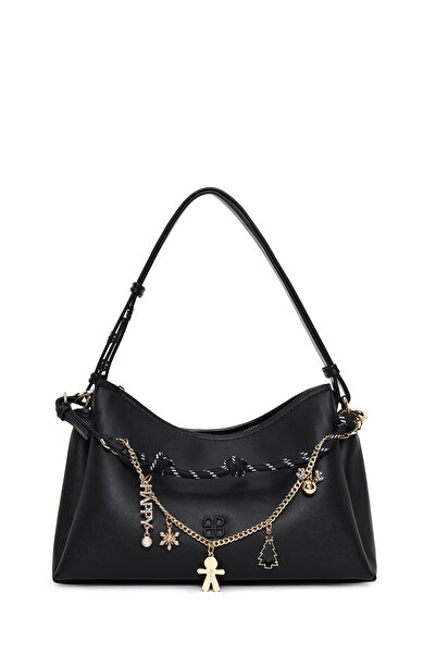 Derimod Γυναικεία Μαύρη Τσάντα Ώμου Chramli 26PBD246918