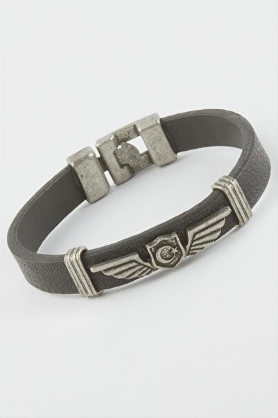ZERO LAND Gldisptm Moon Star Artificial (44148) Leather Bracelet-Black