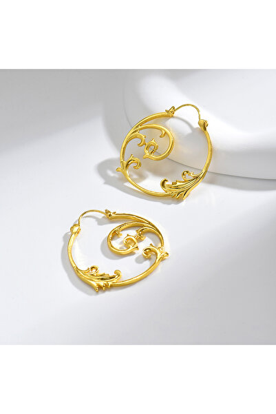 Choice1 E1892-2 Vintage Silver Minimalist Style Metal Carved Pattern Earrings...