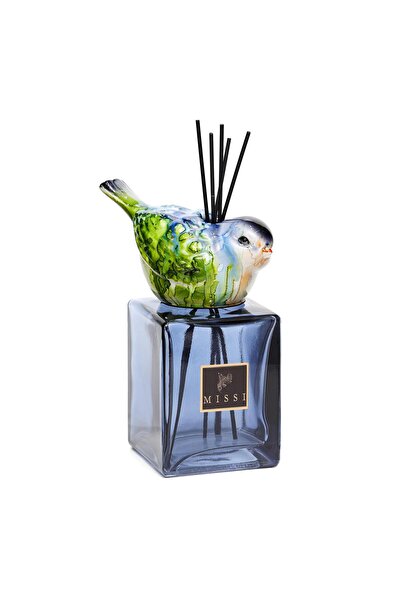 Missi Kendi Kokunu Seç-Bird Collection Mavi Kare Cam Çubuklu Difüzör (Esanssız)
