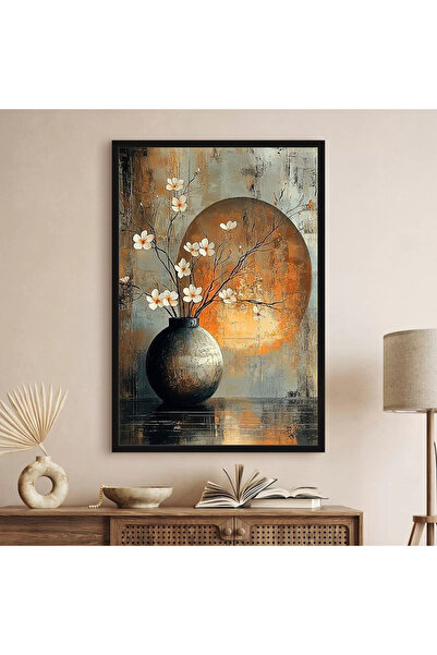 VIZIO Ikebana, tablou abstract inramat living, dormitor, birou sau hol, cadou...