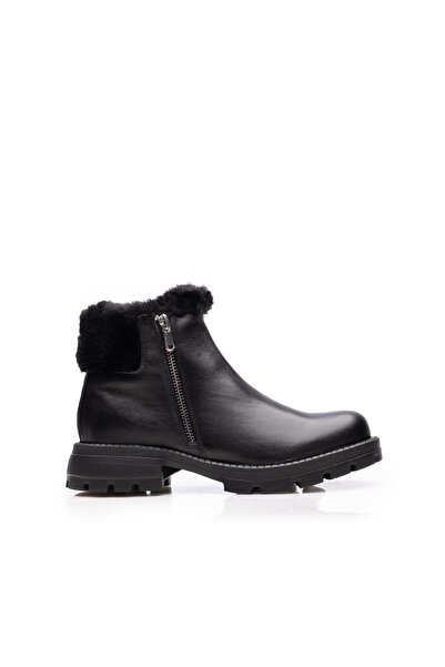 UrbanShoes Ghete damă din piele naturală, Leofex - 424-1 Negru Box