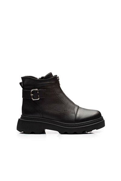 UrbanShoes Ghete damă din piele naturală, Leofex - 427 Negru Box