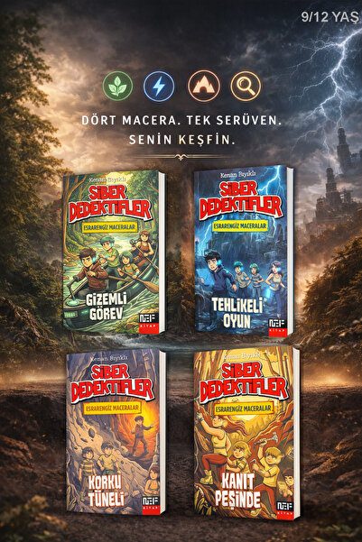 Nef Kitap Siber Dedektifler Seti (4 Kitap): 9-12 Yaş İçin Eğitici ve Macera D...