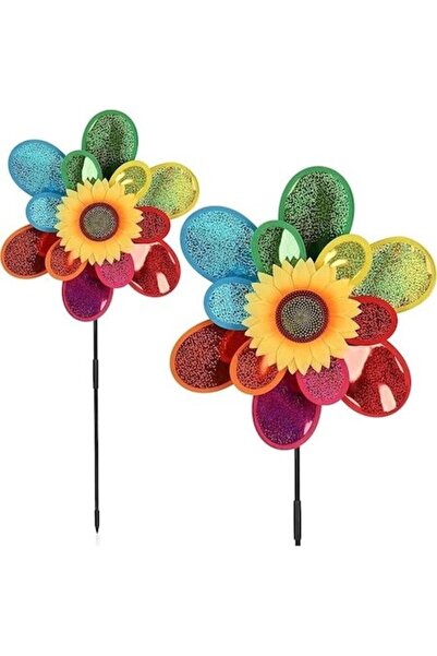 OEM Set of 3 Double Windmills 27-38 cm, Colored