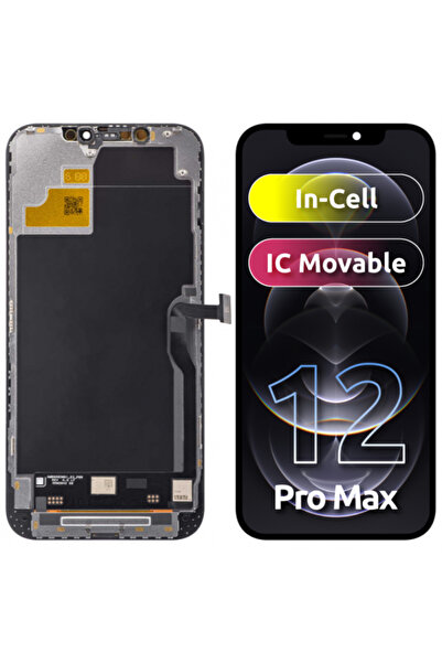 JK Display cu touchscreen pentru Apple iPhone 12 Pro Max, cu ramă, versiune L...