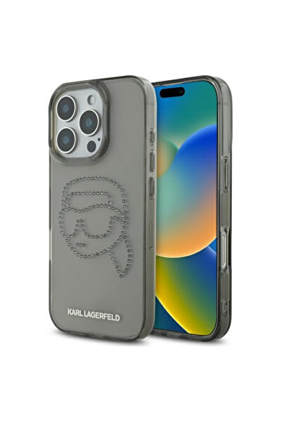 Stef's Cat Husa pentru Apple iPhone 16 Pro Max, Karl Lagerfeld, IML Rhineston...