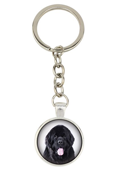 Art - Dog Newfoundland, Newfs, Newfies - keychain with your photo, key decora...