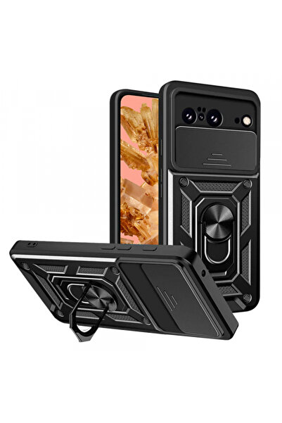 Stef's Cat Husa pentru Google Pixel 8, Stef's Cat, CamShield, Neagra