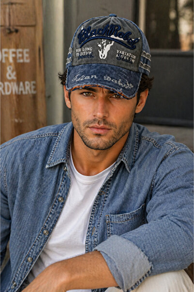 HatClub Exclusive Men's Vintage Washed Hat Black Rebel Embroidered Adjustable...