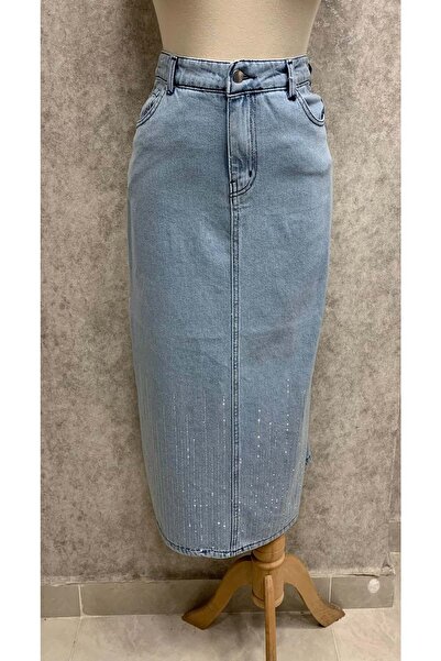 Aynaz 26Y180011 ETEK KOT ALT TARAFI TAŞLI MAVİ