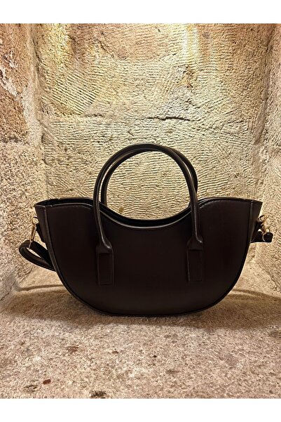 todays co Kayık Brown Leather Bag with Strap
