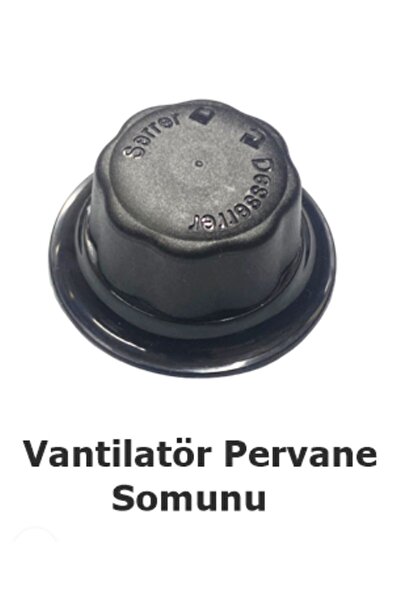 SupurgePlus Vantilatör Pervane Sıkma Somunu Siyah Uyumlu 1 Adet