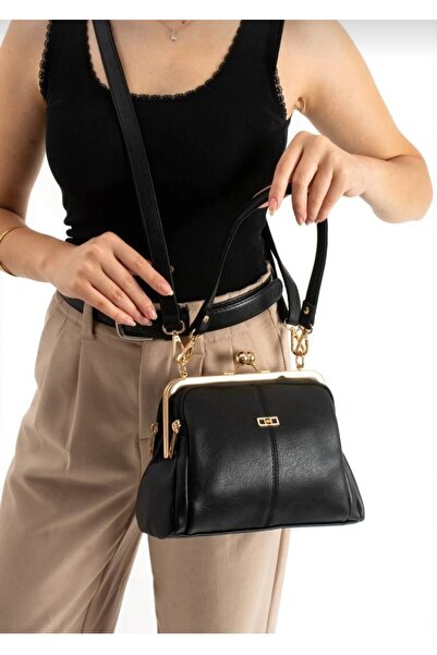 Askora Trendy Retro Buckle - Two-Strap Multi-Compartment Women's Shoulder Bag