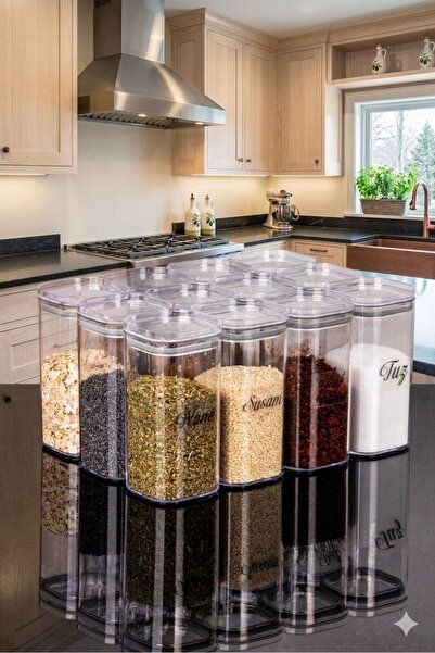 Minya Home 12 Pieces Vacuum Lid Spice Container Set Spice Container Storage C...