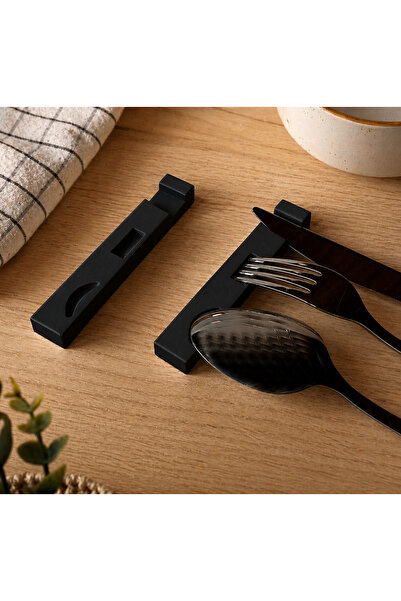 GAME SHOT Set of 2 Spoon - Fork - Knife Rest White
