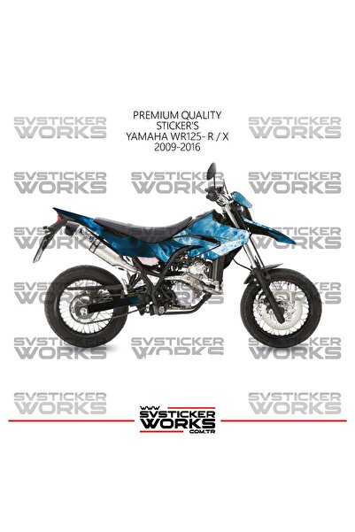 ARONA Yamaha WR125R-X Kaplama Sticker Mavi Punisher Design Motor Kaplama Mode...