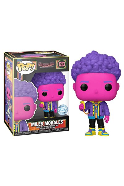 Funko Pop Marvel Spider Across The Spider-verse - Miles Morales Blacklight Sp...