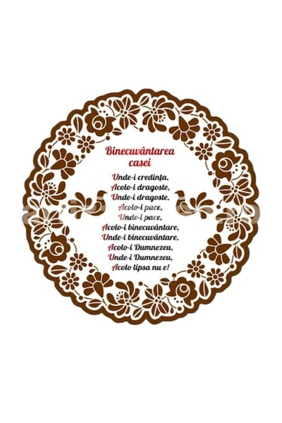 LimArt Decorative Plate Holder "Blessing of the House" – Ø 18 cm