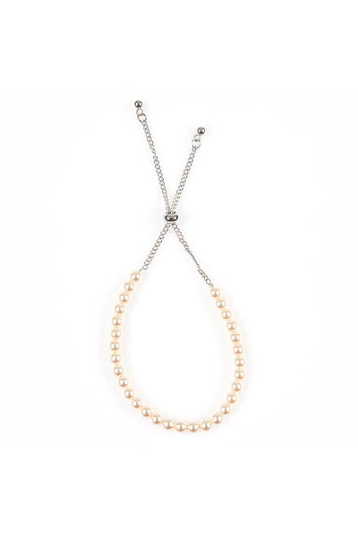 meli melo Adjustable bracelet with white pearls