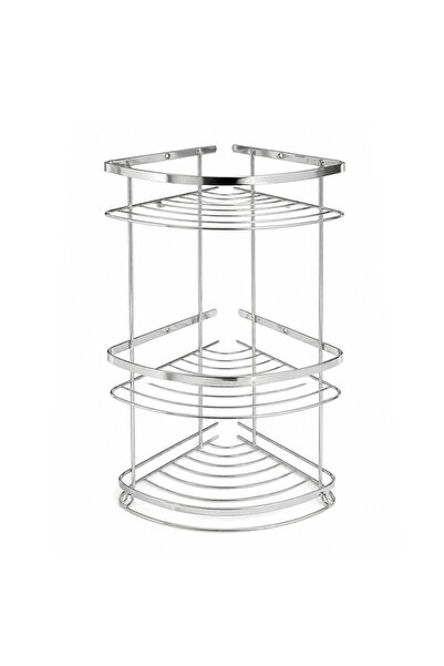 NZB Three-Tier Chrome Shampoo Dispenser 18X18 cm Screws Included 54 cm Height...