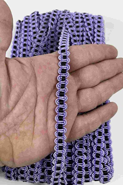 Hobigram Lilac Black Nora Premium Chain Form Woven Decorative Ribbon – 5 Meters