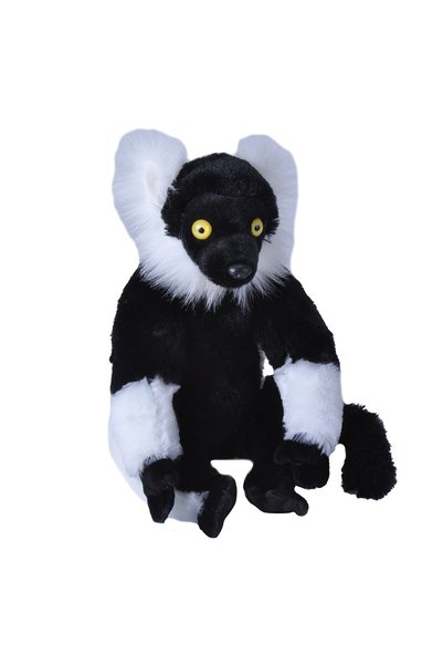 NECO TOYS Wild Republic Siyah Beyaz Yakalı Lemur 30 cm 12230