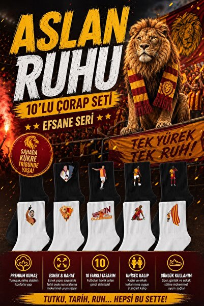 Rabona Fashion Set de 10 șosete Lion Spirit – Seria Legendă